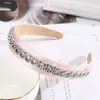 2020 faixas de cabelo de cadeia média faixas menina glitter rhinestone headband Acessórios de cabelo cor puro para mulheres Turban Bezel Head Hoop