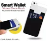 Universal 3M Glue Silicone Wallet Credit Card Cash Pocket Sticker Adhésif Holder Pouch pour iphone 11 Pro Max X XS XR 8 7 6 plus phonecase