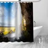 Shower Curtains High Quality Custom Ice Beach Waves Curtain Polyester Fabric Bathroom Hooks Mildew Resistant Decor1