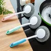 Kitchen Hangable Cleaning Brush Creative Long Handle Steel Ball Brush To Oil Wash Pot Brush Dish H jllFXx