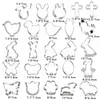 Söt påskelement cookie mögel cutter kanin chick kanin form bakning mögel rostfritt stål djur kaka mögel bakware fy4450