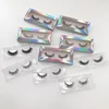 Neueste 3D -Nerz -Wimpern 810 mm Kurzlänge handgefertigtes Nerzhaar Full Strip Wimpern natürliche Nerz False Wimpern1980523