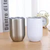 12oz sublimação tumbler vinho em linha reta branco 12oz copo de ovo reto strasteinless vácuo isolado vidro sem fios