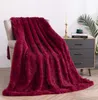 Simple flannel blankets solid color blanket home living room bedroom sofa soft blanket pink green red