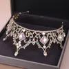 2021 Gold Princess Headwear Chic Bridal Tiaras аксессуары потрясающие кристаллы жемчужные свадьбы свадьбы и коронки 12172