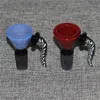 Rauchtrichter Wig Wag Glasschüsseln 14 mm Außengelenk 5 Farben Glasschüssel für Bongs Bohrinseln Wasserpfeifen