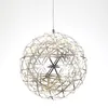 Nordic Sparkle Ball ljuskrona belysning runt hängande lampa LED Designer Creative Firework Light Shopping Mall Hotell Lobby Trappa Ljus