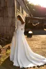 Abiti da sposa economici nuovo arrivo A Line con giacca in raso di pizzo due pezzi abiti da sposa Sweep Train Plus Size abito da sposa abiti