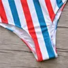 2019 novo vermelho branco branco listrado swimwear listrado um pedaço de maiô mulheres zipper monokini maiô esporte bodysuit praia banhos de banho t200708