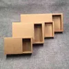 Scatole regalo per cassetti Kraft da 50 pezzi / lotto per gioielli Scatola per cassetti di carta per imballaggio Torta / Caramelle Scatolina per bomboniere H1231
