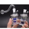 mini brûleur à mazout en verre de haute qualité bong avec tuyau de brûleur à mazout en verre transparent mâle de 10 mm mini recycleur ashcatcher bong avec tube en silicone