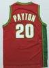 빈티지 게리 # 20 Payton 노란색 녹색 화이트 레드 스티치 유니폼 저렴한 쇼 샤프 40 KEMP Basketabll 유니폼 시애틀 스티치