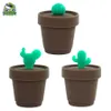 50pcs dab wax container oil containers silicone jars smoking jar three types 5ml Cactus use for dry herb