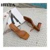 GAI GAI GAI HTUUA Zapatillas de mujer Zapatos de verano Mujer Y Tacón Sandalias con punta abierta Señoras Tacones altos Diapositivas Exteriores Chanclas 2945 Y200628