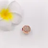 No color fade off Solid Rose Gold Love Of My Life Clip Clear CZ Pandora Charms for Bracelets DIY Jewlery Making Loose Beads Silver Jewelry wholesale 781053CZ