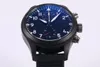 ZF2020 Horloge Black Technology Pilot Series Navy Air Combat Force TimePiece Maat 44x16 5mm High-Strength Ceramic Case met behulp van 89361 Beweging 6-PO