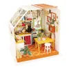 Robotime Diy Trä Miniatyr Dollhouse 1:24 Handgjorda Doll Hus Modell Byggsatser Leksaker för barn Vuxen Drop Shipping 201217