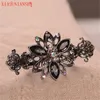 Nouvelles pinces à cheveux en alliage épingles à cheveux pince à griffe de crabe avec fleur de cristal Vintage femmes bandeau de mariage accessoires de cheveux 334E