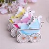 50PCS Candy Baby Stroller Duffer Favors Favors Boxes Party Supplies Boldism التعميد هدية مربع الزفاف لصالح Y11218722684