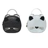 Women Round Messenger Bag Ladies PU Leather Cartoon Cat Sequin Shoulder Bags Ladies Crossbody Bags Bolsa Feminina #T1P