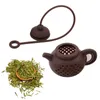 Silikon-Teesieb in Teekannenform, wiederverwendbar, weißes Kaffee-Tee-Ei, Silikon, sicher reinigende Teekanne, Teefilter, Küchenzubehör