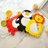 Bébé bain jouet dessin animé EVA crabe pingouin Lion miroir bain jouet eau jouets pour enfants enfants cadeau pour noël éducatif