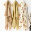 Bamboo Muslin Swaddles Blanket Baby Blankets Born Boy Girl Bedding Quilt 220225