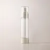 Vakuum Travel Bottle för kosmetisk Tom luftlös lotion Cream Pump Plastbehållare Spray Dispenser för resor 15ml 30 ml 50ml packning Bottl