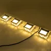 Nodic Art Decor Beleuchtung Moderne wasserdichte Spiegelwand-LED-Licht Badezimmer Quadratische Luxus-Kristallleuchte mit vier Lichtern Kristalllampe