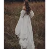 LORIE hors de l'épaule princesse robe de mariée chérie appliqué manches bouffantes robe de mariée A-ligne dos nu Boho robe de mariée 201114