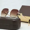 2020 Luxus Oval Sonnenbrille Frauen Marke Designer Randlose Sonnenbrille für Weibliche Tönung Mode Rosie Brillen LX190183940226