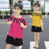 女の子の服の女の子の夏の衣装幼児の子供たちファッションセットトップショーツ