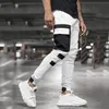 Casual Mężczyźni Joggers Spodnie Patchwork Cargo Spodnie Mężczyźni Multi-kieszenie Spodnie 2020 Mężczyźni Sportswear Hip Harem Streetwear