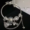 Mode 925 Sterling Zilver Groen Kristal Cartoon Zeemeermin Vis Parel Murano Lampwork Glas Europese Charm Kralen Bengelen Past Pandora Charm Armbanden Ketting