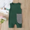 Bébé bébé rayé barboteuses tout-petits garçons Onesies enfants vêtements décontractés garçons tenues décontractées barboteuse nouveau-né combinaisons 367 J21400164