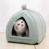 Pet Tent House Fold Щенок дом Спальный Теплый гнездо Палатка Pet Pet Sleeping Pad Собачьи кровати Пещера Питомник Кошки Кровать Кровать для Среднего Pet 201123