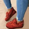2021新しい女性の雪のブーツ厚い冬の暖かい豆の靴のファッションスリップフラット女性の足首のブーツソフトコットン - パッド入りの靴