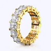 Iced Out Bling Diamond Rings 3 Colors Charm Rhinestone Band Rings Hip Hop Jewelry for Men Women Wedding Simple Gift KimterB313F8760084