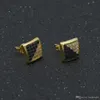 HIP HOP Sieraden Nieuwe Oorbellen Mode-sieraden Luxe Mix Kleur Cubic Zirconia Square Stud Earring voor Vrouwen en Mannen Gift