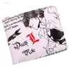Gran oferta, billetera de Anime Death Note para hombre, tarjetero, billetera plegable para identificación, monedero, embrague, patrón de dibujos animados