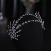 Свадебные аксессуары для волос Серебро Цвет Роскошные повязки Zircon Tiaras Crowns Bridal Queen Princess Diadmes Fairband Женщины Ювелирные Изделия