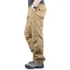 Homens Cargo Calças Casuais Multi Bolsos Militares Calças Táticas Pantalon Hombre Homens Sweatpants Long Calças Plus Size 3XL G0104