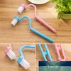 Corner Brush Plastic Scrubber Curved Bathroom Cleaning Accessories Bending Handle 1Pcs Portable Toilet Brushes