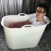 Baignoires sièges 256 baril de bain adulte pliant en plastique épaississement ménage corps entier enfants Ultra grande chauve-souris