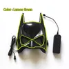 Accessori per costumi Vendite calde Maschere EL Wire Maschere Halloween EL Mask incandescente EL Wire Festival LED Glowing Party Dance Maschere accessori Da 3V Drive