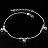 Anklets Ketting 925 Sterling Zilver Eenvoudige Kralen Hanger Anklet Schoonheid Mode Sexy Voet Tattoo Beach Enkelarmband