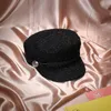 Sboy chapeaux casquettes femmes printemps mode Vintage Tweed fil d'or chapeau femme visière octogonale Baker Boy Hat19275483