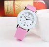 Newest Classical Simple Ladies Men Quartz Wristwatch Leather Band Coloful Watch Couple Numeral Design Student Lover Watches