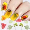 Полные наклейки для ногтей INS yellow цветок водонепроницаемый красочный Lesves Grids DIY ногтей арт ногтей полировальный микс дизайн оптом