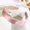 Diademas de esponja satinada para mujer, nueva banda ancha para el cabello, accesorios para el cabello con bisel elástico a la moda para mujer